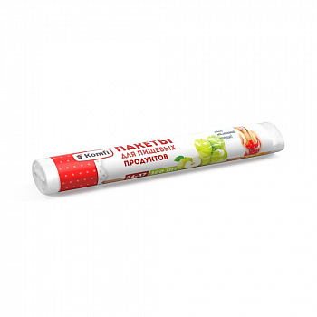 Пакеты фасовочные для продуктов, ПНД,  24*37 см, 100 шт/уп., Komfi